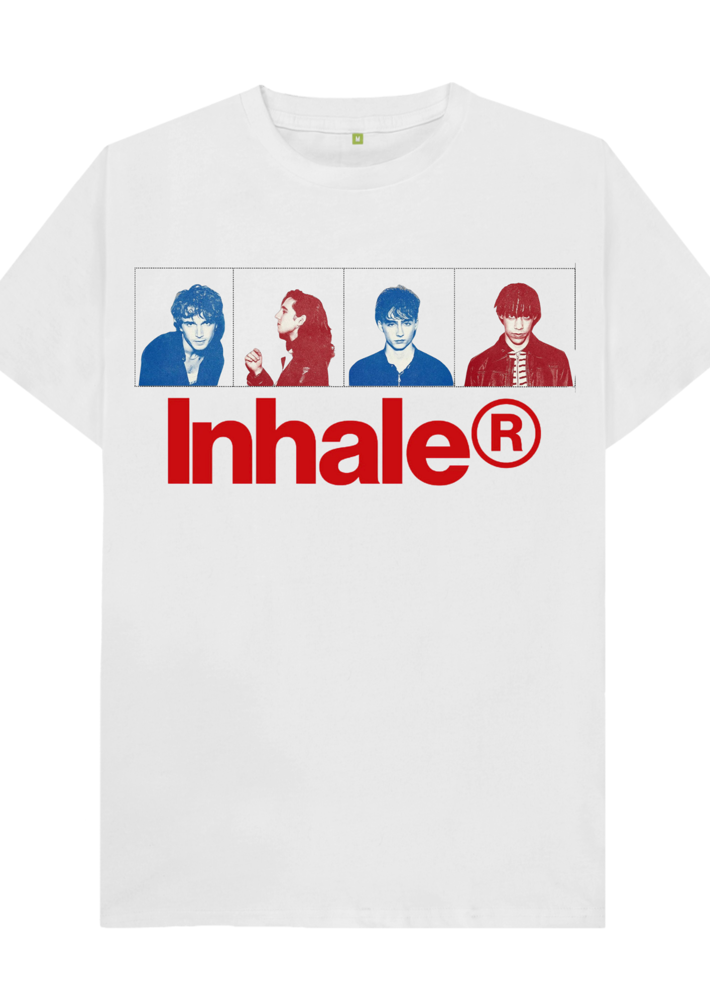 Custom printed ‘Inhaler’ band tshirt white