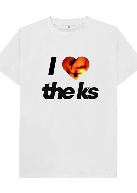 Custom printed ‘The K’s’ band tshirt white