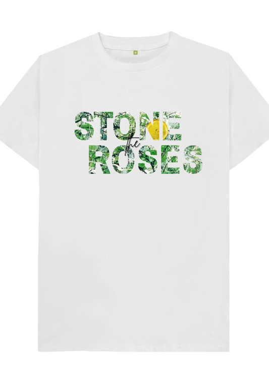 Custom printed ‘The Stone Roses’ band t-shirt white