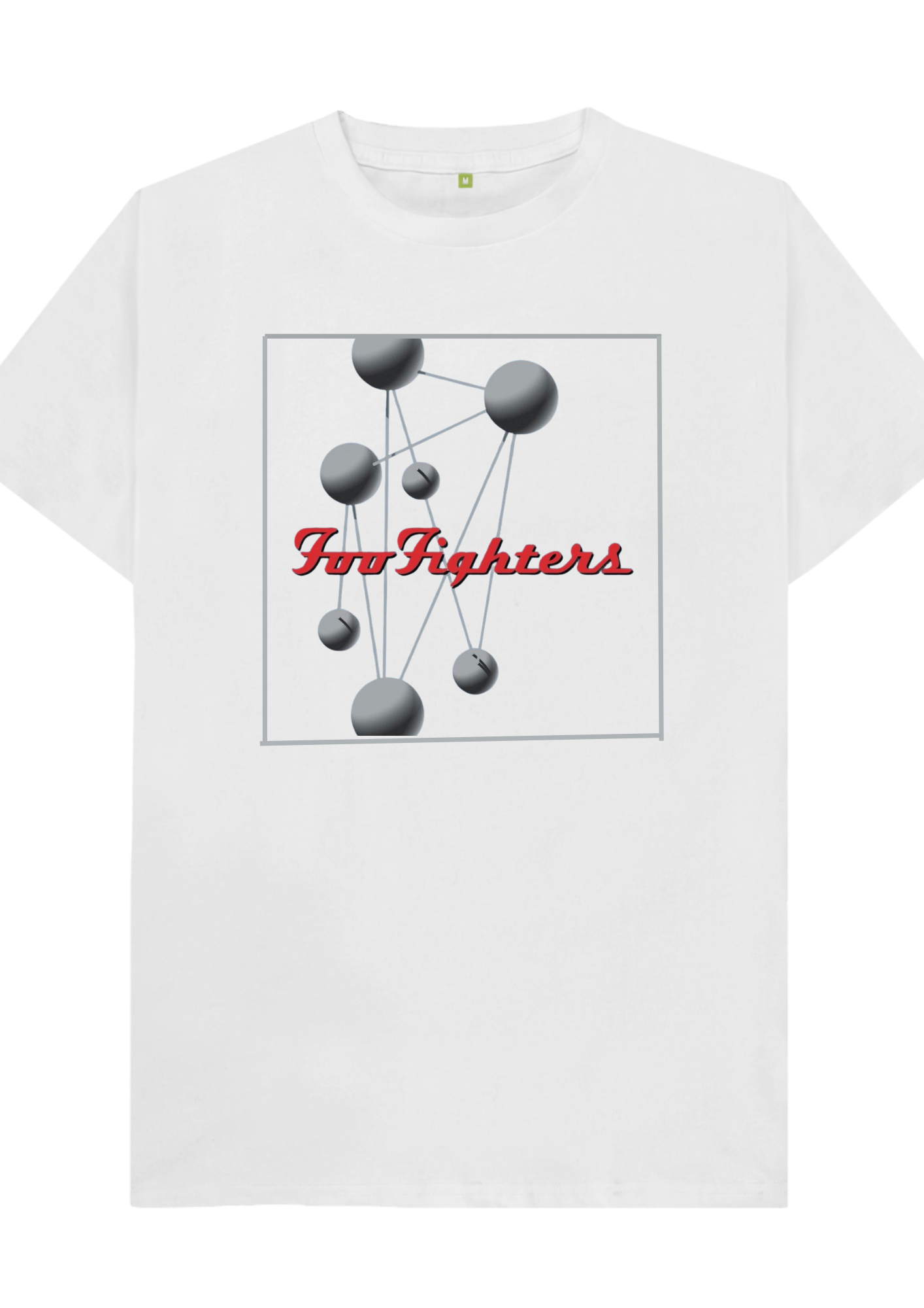 Custom printed ‘Foo Fighters’ band t-shirt white