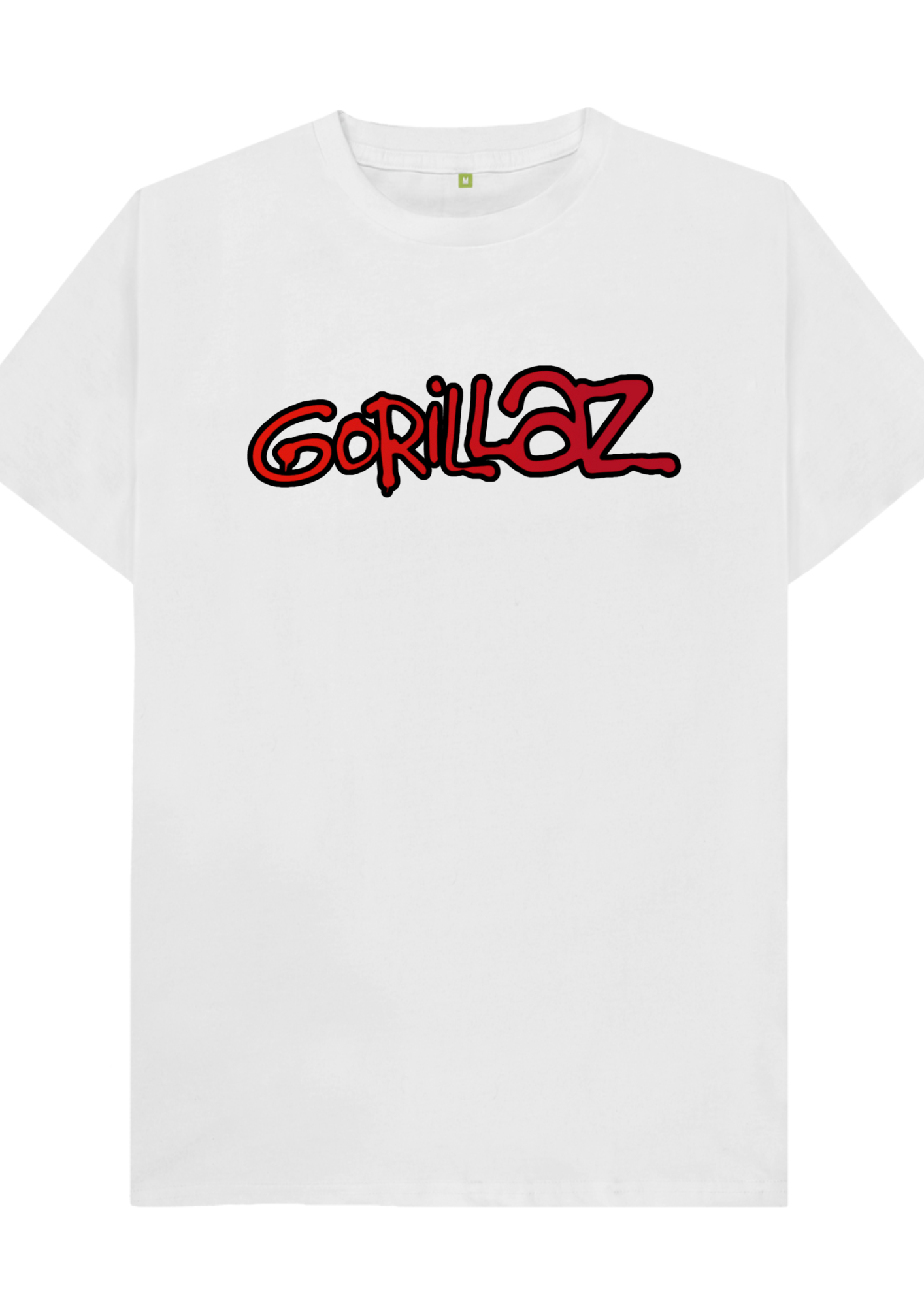 Custom printed ‘Gorillaz’ band t-shirt white