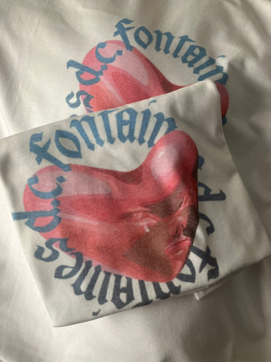 Custom printed ‘Fontaines D.C.’ band t-shirt white