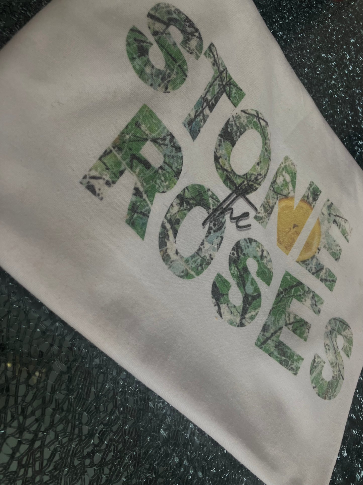 Custom printed ‘The Stone Roses’ band t-shirt white