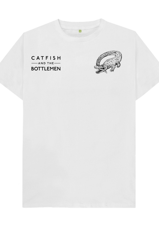 Custom printed ‘Catfish and the bottlemen ’ band t-shirt white